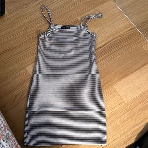 Kendall & Kylie navy and white stripped mini dress
